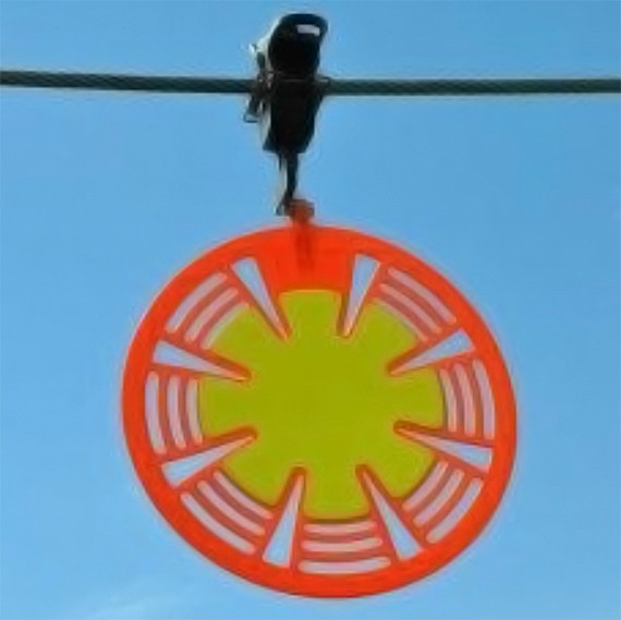 Disco señalizador de cables de baja altura